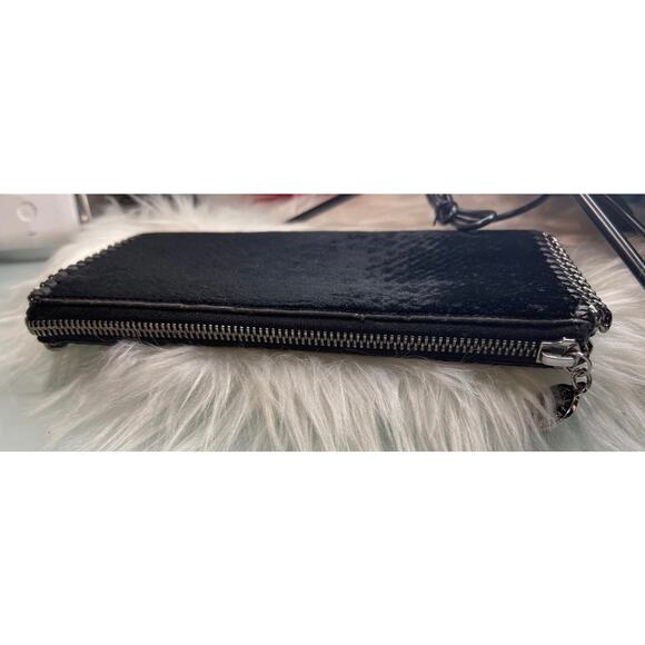 Stella McCartney fallabella black velvet python wallet - Picture 13 of 16